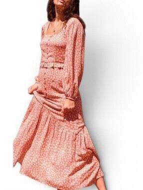 LOST + WANDER X ANTHROLOGIE Madison Ditsy Floral Maxi Dress - XS